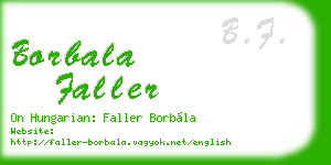 borbala faller business card